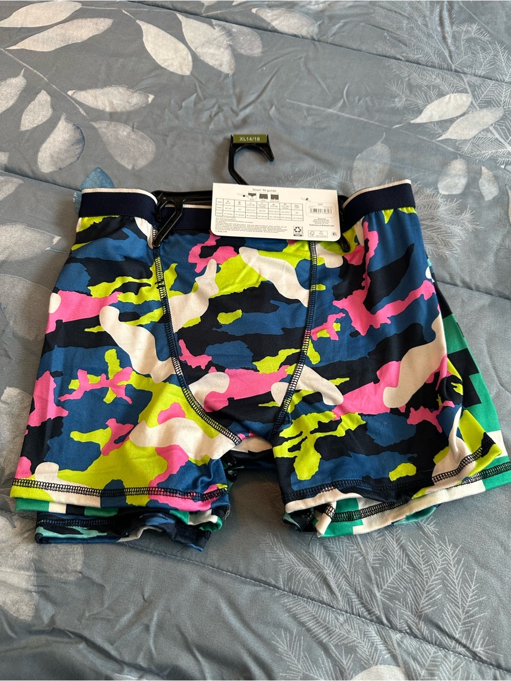NWTS wonder nation Boys XL 3-Pack Boxer Briefs - Blue Camouflage Sz XL 14-16 - Picture 5 of 7